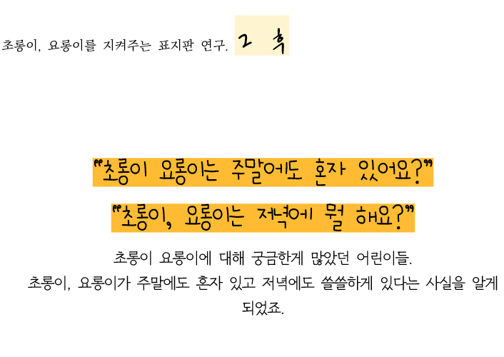 초롱이,요롱이를 지켜주는 표지판 연구, 그 후 