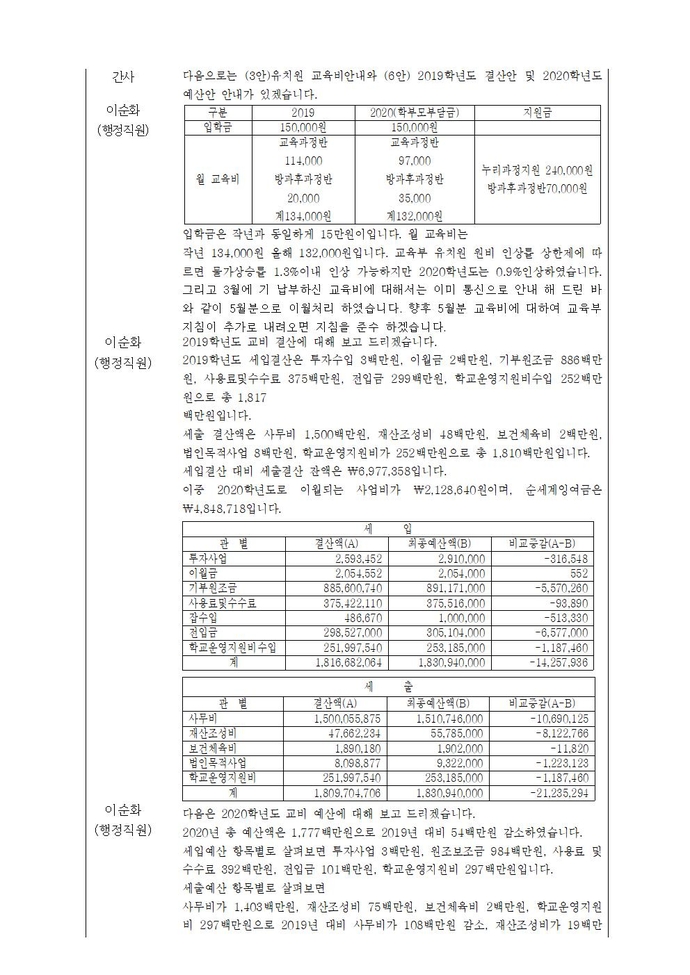 2020학년도제27회유치원운영위원회 회의록003